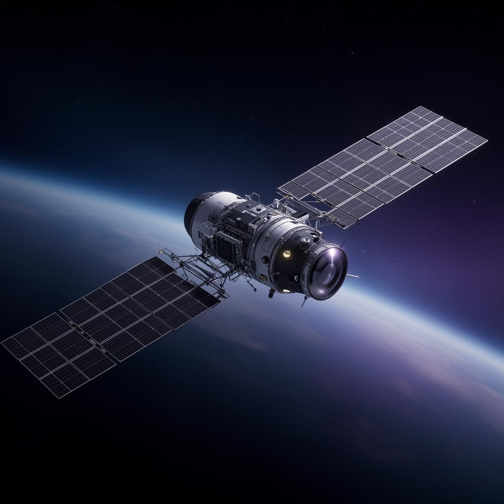 Advanced satellite orbiting Earth